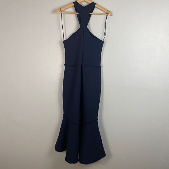 Cinq a Sept Dante fit & flare halter keyhole midi dress - Picture 13 of 15